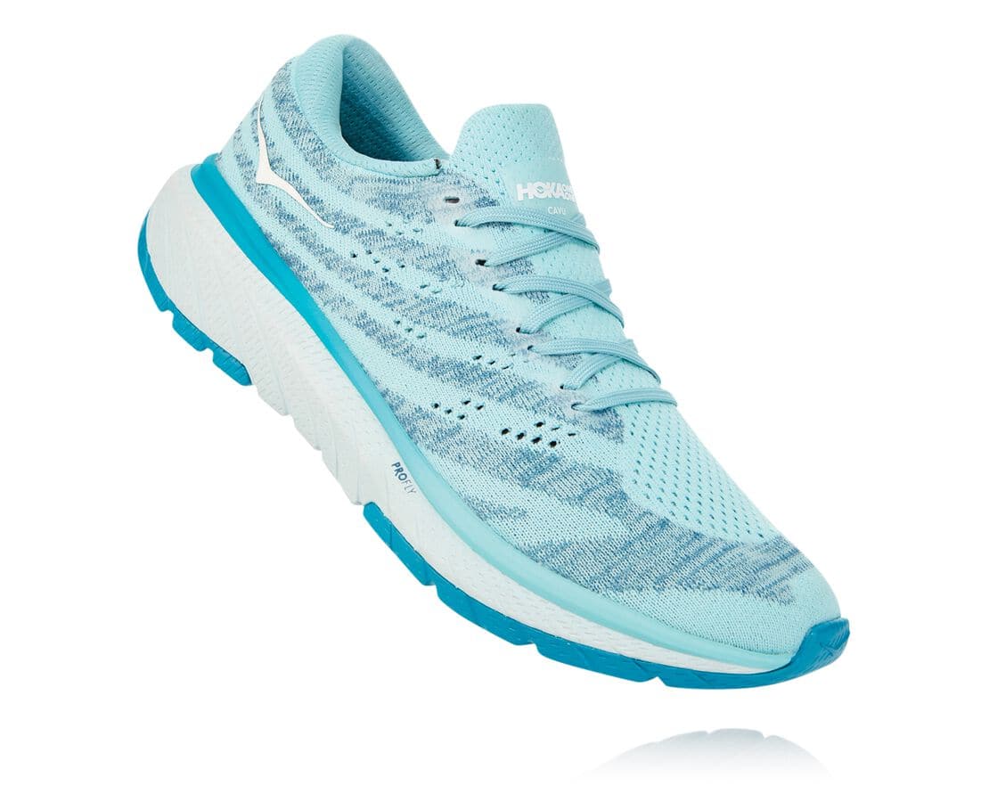 Hoka One One Cavu 3 Damen Straßenlaufschuhe HellGrün | (DE-4869VJERB)